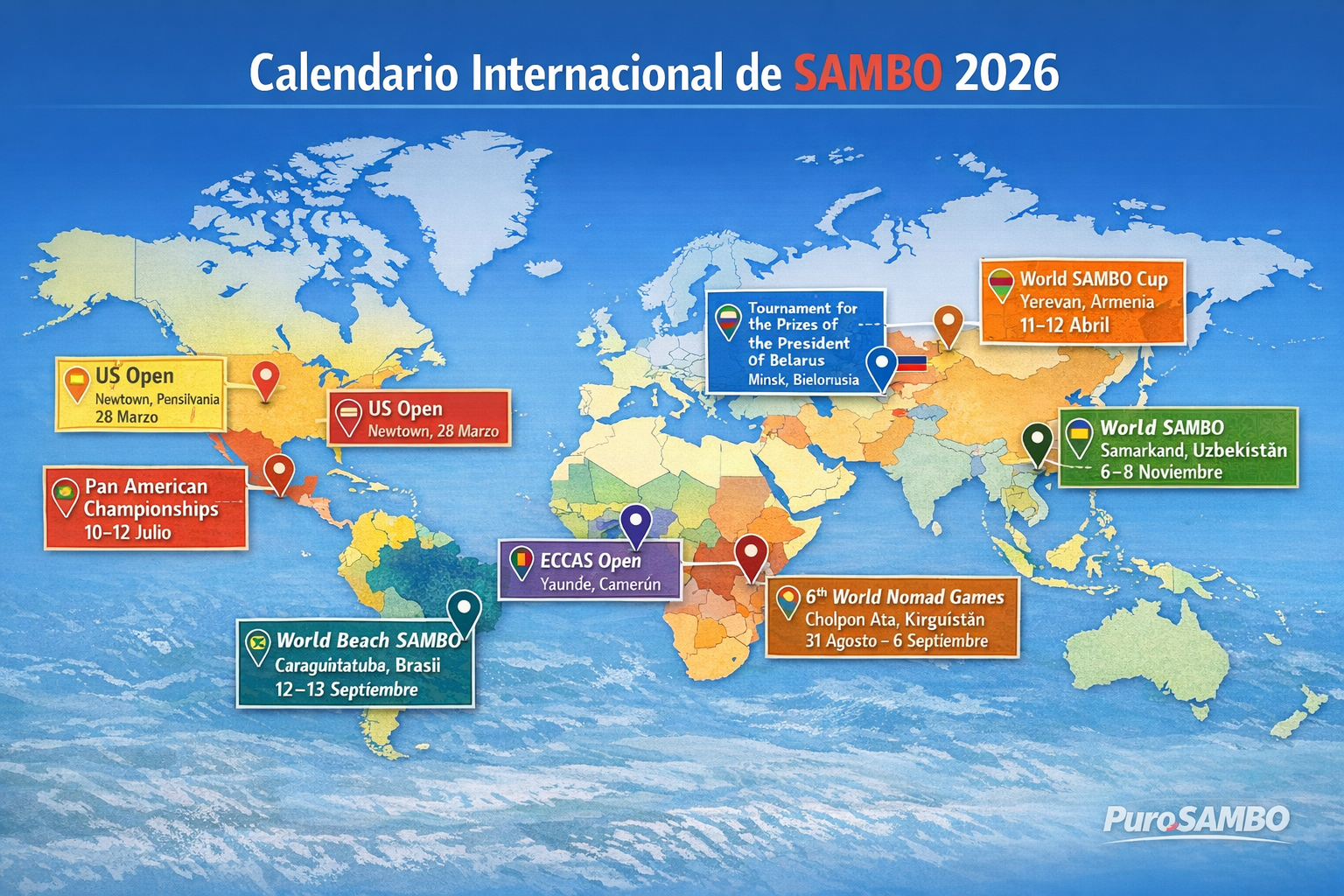 Calendario Sambo 2026